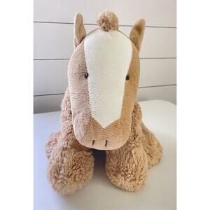 Mon Ami Plush Pillow Fluffy Brown Horse Stuffed Animal 2013